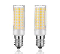 KUNKA Ampoule LED E14 culot 5W,50W équivalente à une ampoule halogène AC220V-240V pour réfrigérateur, hotte aspirante, machine à coudre, lampes de table, suspensions (Blanc Chaud 3000k, Lot de 2)