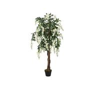 vidaXL Glycine artificielle 560 feuilles 80 cm vert et blanc