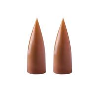 Kunstindustrien® Lot de 2 bougies en forme de cône, fabriquées au Danemark, 43 couleurs disponibles, bougies piliers sans goutte et sans fumée, bougies longue durée de combustion de 15 heures, bougies