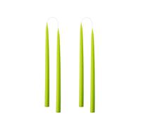 Kunstindustrien® Lot de 4 bougies coniques, fabriquées au Danemark, 42 couleurs disponibles, sans gouttes et sans fumée, bougies solides à combustion longue durée de 15 heures, sans parfum, coffret