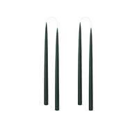 Kunstindustrien Lot de 4 bougies coniques, fabriquées au Danemark, 42 couleurs disponibles, sans gouttes et sans fumée, bougies de table longue durée de combustion de 15 heures, bougies non parfumées