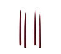 Kunstindustrien® Lot de 4 bougies coniques, fabriquées au Danemark, 42 couleurs disponibles, sans gouttes et sans fumée, bougies de dîner, bougies longue durée de combustion 15 heures