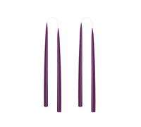 Kunstindustrien® Lot de 4 bougies coniques, fabriquées au Danemark, 42 couleurs disponibles, sans gouttes et sans fumée, bougies solides à combustion longue durée de 15 heures, bougies non parfumées,