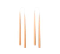 Kunstindustrien® Lot de 4 bougies coniques, fabriquées au Danemark, 42 couleurs disponibles, sans gouttes et sans fumée, bougies solides à combustion longue durée de 15 heures, bougies non parfumées