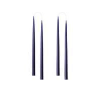 Kunstindustrien® Lot de 4 bougies coniques, fabriquées au Danemark, 42 couleurs disponibles, sans gouttes et sans fumée, bougies de table longue durée de combustion de 15 heures, bougies non parfumées