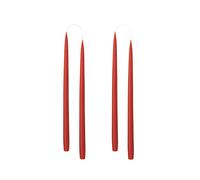 Kunstindustrien® Lot de 4 bougies coniques, fabriquées au Danemark, 42 couleurs disponibles, sans gouttes et sans fumée, bougies solides à combustion longue durée de 15 heures, bougies non parfumées