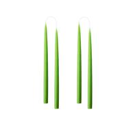 Kunstindustrien® Lot de 4 bougies coniques, fabriquées au Danemark, 42 couleurs disponibles, sans gouttes et sans fumée, bougies de table longue durée de combustion de 15 heures, bougies non parfumées