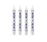 Kunstindustrien® Lot de 4 bougies coniques, fabriquées au Danemark, design royal danois, sans gouttes et sans fumée, bougies à combustion longue durée de 12 heures, bougies non parfumées 2,3 x 30 cm