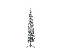 vidaXL Demi sapin de Noël artificiel mince 180 cm floqué de neige
