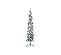 vidaXL Demi-sapin de Noël artificiel mince 240 cm avec neige floquée
