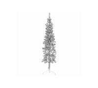 vidaXL Demi sapin de Noël mince - Argenté 120 cm