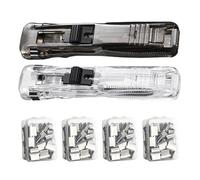 Kunstpro Agrafeuse à clip - Pince à sertir à main - Outil portable avec 200 clips réutilisables, fermeture compacte pour bureau et école, accessoire de bureau pour l'organisation de documents