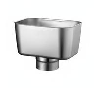 Kuntesetty Toit Drain Entonnoir Carré en Acier Inoxydable pour Évacuation des Eaux Pluviales Support Haute Capacité Adapté aux Travaux de Construction Gestion de, Ø63-304