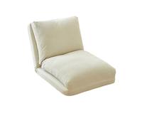 KUNYOS Canapé Paresseux Ferme, Chaise Simple inclinable et Amovible, Lavable, Petite Taille, Salon, Chambre à Coucher, Petit canapé-lit Pliable(Single Beige)