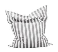 KUNYOS Housse de Pouf Flottante carrée for Piscine, 6 Pieds, sans Remplissage, for l'extérieur, la Plage, Le Jardin, Le Salon, Le canapé-lit(Light Grey-Stripe)