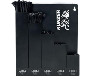 Kunzer 500 Colliers de câbles Assortiment de colliers de câbles Support mural Assortiment Boîte en acier