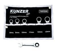 KUNZER 7RRS06 Kit de clés à fourche et polygonale à cliquet