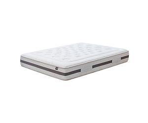KUO Dream - Matelas Bio Natur | Rembourrage en Coton Naturel et Tissu Bambou | Renfort Lombaire en Latex | Soutien Ferme | Épaisseur 27 cm | 90 x 190 cm, Beige