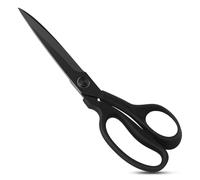 KUONIIY Ciseaux de couture professionnels - Lame ultra tranchante avec revêtement en titane et poignée confortable - Convient pour les tissus, les travaux manuels - 23 cm - Noir