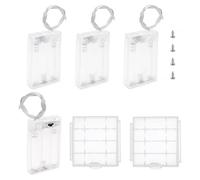 KUOQIY 4 Pièces Supports de Piles 3 x 1.5V AAA, 4.5V Support de Batterie Coque avec Câbles On/Off et Couvercle, avec Batterie Boîte de Rangement Vis et Tournevis, Transparent