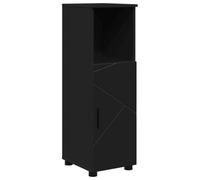 KUPTYERFG Armoire de salle de bain noire 30 x 35 x 95 cm | Armoire haute compacte avec 2 portes pour couloir et WC d'invités, forme étroite offrant beaucoup d'espace de rangement dans