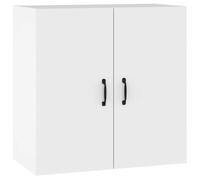 KUPTYERFG Armoire suspendue blanche - 60 x 31 x 60 cm - En bois - 2 portes | Rangement mural peu encombrant pour chambre ou couloir : le compartiment à deux portes permet de garder les livres et les