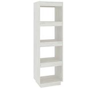 KUPTYERFG Bibliothèque blanche 40 x 35 x 135 cm en pin massif, séparateur de pièce étroit et étagère debout pour salon, couloir et bureau, étagère haute en bois avec étagères
