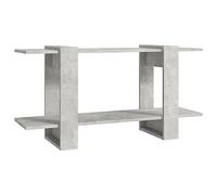 KUPTYERFG Bibliothèque - Gris béton - 100 x 30 x 51 cm - En bois - Étagère sur pied avec étagère ouverte - Petite étagère de rangement - Séparateur de pièce - Buffet bas - Vitrine sur pied pour salon