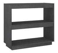 KUPTYERFG Bibliothèque grise 80 x 35 x 71 cm - Étagère sur pied en pin massif - Étagère en bois robuste avec étagères pour salon, bureau et couloir - Étagère de rangement ouverte pour livres