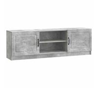 KUPTYERFG Meuble TV bas gris béton 150 x 31 x 47 cm Meuble TV en bois | Meuble TV élégant avec portes rabattables et étagère réglable pour téléviseurs et appareils multimédias dans le salon.