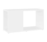 KUPTYERFG Meuble TV blanc 60 x 24 x 32 cm - Meuble bas en bois - Petite table TV avec compartiments ouverts - Meuble TV moderne et bibliothèque pour salon et bureau