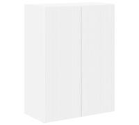 KUPTYERFG Meuble TV mural blanc 59,5 x 31 x 80 cm Armoire suspendue en bois | Meuble bas flottant pour salon et chambre à coucher, 2 portes battantes avec système de pendule à 90 degrés et compartiment