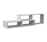 KUPTYERFG Meuble TV mural en bois - 120 x 25 x 28,5 cm | Planche flottante pour salon et chambre à coucher avec étagères pour appareils multimédias, montage mural peu encombrant.