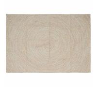 KUPTYERFG Tapis moderne en jute fait à la main pour salon 200 x 290 cm | Tapis de sol en fibre naturelle blanc naturel, lavable en machine, accessoire d'intérieur facile d'entretien pour salle à