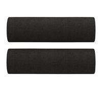 KUREOVDG Lot de 2 coussins décoratifs en tissu - Noir - Avec fermeture éclair - Housses amovibles - Respirant et durable - 15 x 50 cm - Pour canapé et décoration