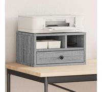 KUREOVDG Support d'imprimante gris sonoma 40 x 32 x 22,5 cm - En bois - Organiseur de bureau avec beaucoup d'espace de rangement pour imprimantes, dossiers et fournitures de bureau - Multifonctionnel