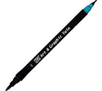 Kuretake Feutre aquarelle - Ton bleu - N° 35 - Double pointe - ZIG