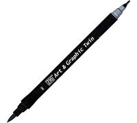 Kuretake Feutre aquarelle - Ton gris bleu - N° 83 - Double pointe - ZIG