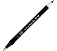 Kuretake Feutre aquarelle - Ton gris - N° 800 - Double pointe - ZIG