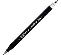 Kuretake Feutre aquarelle - Ton gris - N° 84 - Double pointe - ZIG