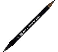 Kuretake Feutre aquarelle - Ton marron - N° 71 - Double pointe - ZIG