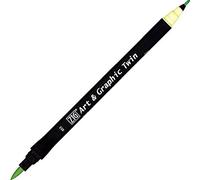 Kuretake Feutre aquarelle - Ton vert - N° 53 - Double pointe - ZIG