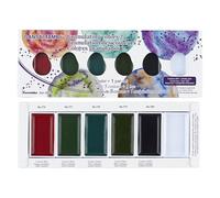 Kuretake GANSAI TAMBI (Granulating colors II) Set de aquarelle peinture, Lot de 6 couleurs, pour les artistes professionnels, Non toxique, fabriqué au Japon