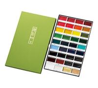Kuretake GANSAI TAMBI Set de peinture aquarelle 36 couleurs, Matériel artistique de qualité professionnelle pour la peinture et le dessin, Non toxique, Fabriqué au Japon