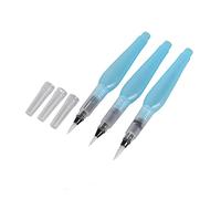 Kuretake Lot de 3 pinceaux à eau pour peinture aquarelle 13 × 5 × 4 - Lot de 3 stylos pinceaux à eau rechargeables - Outil d'artisanat - Peinture aquarelle - Kit d'encre de calligraphie