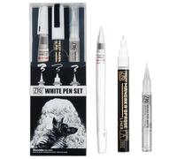Kuretake ZIG INKTOBER SPÉCIAL Lot de 3, ZIG WHITE PEN SET, IKTB-24/3V
