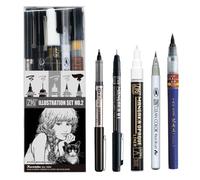 Kuretake ZIG INKTOBER SPECIAL SET NO.2 Lot de 5 pièces, IKTB-24/5V