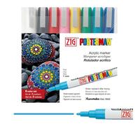Kuretake Zig Posterman Pma-20 1 mm étanche marqueurs à craie Définit - Fine 8 couleurs
