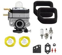Kurihina Compatible avec le carburateur 307160001 753-06258A pour Ryobi RY252CS RY253SS RY251PH RY254BC, moteur 2 temps 25 cc pour débroussailleuse Craftsman 316791840 316773800 316791841