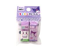 Kuromi and Gekiochi-kun Lot de 2 gommes de rassemblement - Fournitures scolaires mignonnes pour enfants, gommes Kawaii Anime pour crayons - Parfait pour l'école, le bureau, les cadeaux de fête et les
